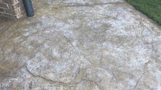 Stamped Concrete Turned White